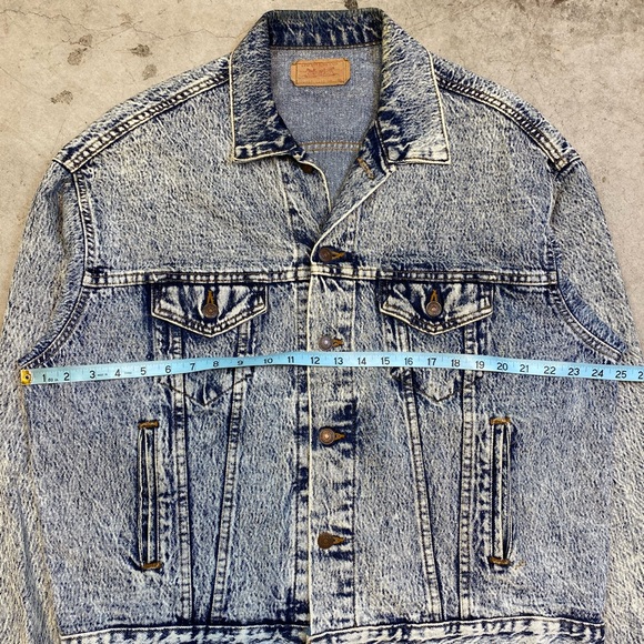 Vintage 80s Levis Denim Trucker Jacket Acid Wash 70507-0510 - Picture 4 of 5